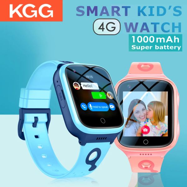 Случаи K9 4G Kids Watch с 1000 мАч батарея видео звонок по телефону смотрите GPS WiFi местоположение SOS Back Back Monitor Smart Watch Kids Gifts.