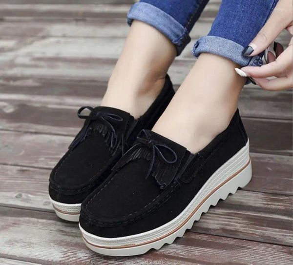 Scarpe casual Spring Women Flats Woman Sneaker Sneaker Suede Ladies Tenis Moca