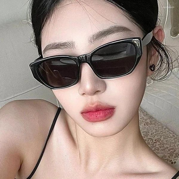 Sonnenbrille Korean Cat Eye Frau Marke Designer Retro Spiegel Sonnenbrillen weibliche Brillen Mode Fahrtöne