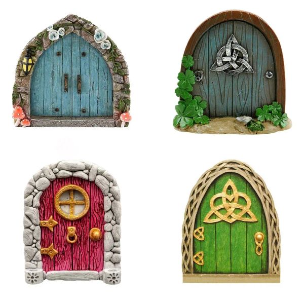 Dekorationen Kinder Geschenk Yard Art Rasenschmuck Dekor handgefertigt Garten Dekor Miniatur Feen Gnom Holzfenster Bäume Dekoration