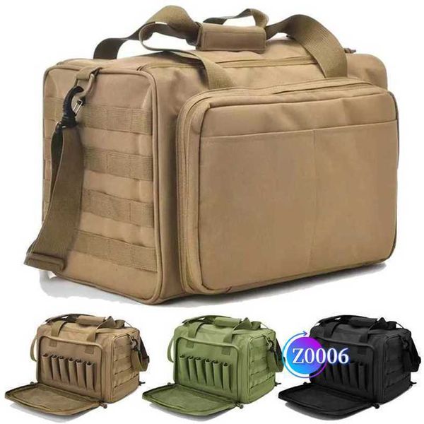 Engrenagens de proteção equipamentos ao ar livre acessórios táticos bolsas ao ar livre gama tática sistema molle system 600d pistol de pistola de armas à prova d'água khaki hwl umqn