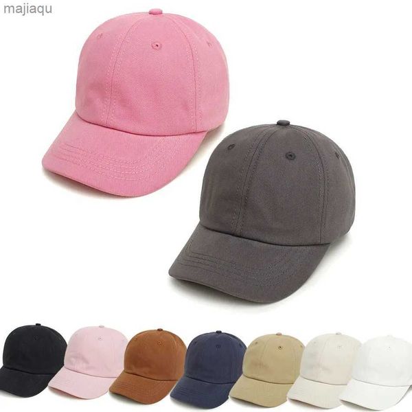 Caps Chapéus Baby Girl Baseball Cap rosa preto e branco Childrens Grande Perfil Sun Hat Childrens Running Headwear Acessóriosl240429