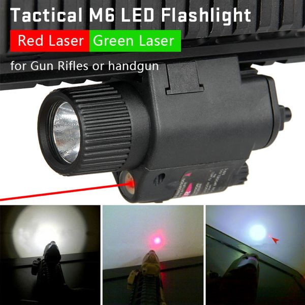 Airsoft Scope Tactical White Light Light com vista a laser vermelho para caça ao capacete CL15-0003 189i