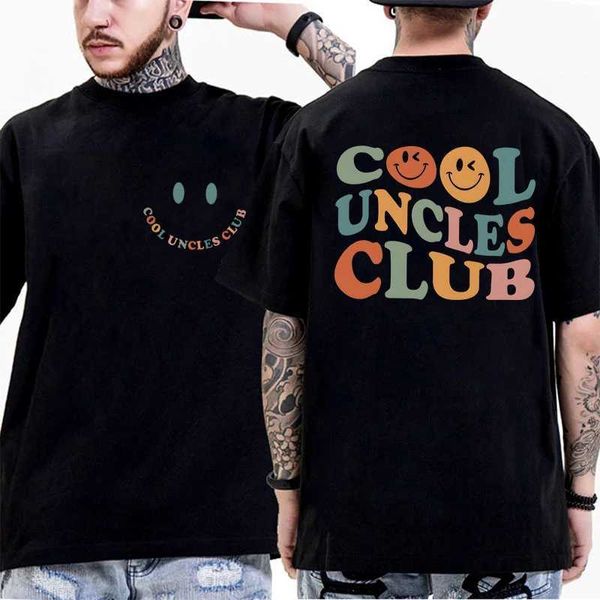 Herren T-Shirts Coole Onkel Club-Print-Shirts für Männer Kleidung Grafik t Tops Kleidung Kurzes Slve Black Tops Männer T-Shirts Camiseta Strtwear Y240429