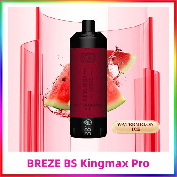 Breze 18000 Puffs Breze BS Kingmax Pro 18000 Puffs Sub-Ohm für dtl einstellbare Luftstrommaschspule 600mAh Batterie 24 ml Flüssigkeit Bang 18000