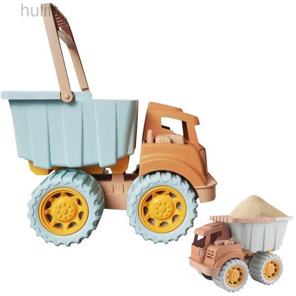 Песчаная игра для водных игрушек игрушки для песка песчано -грузовик на открытом воздухе Car Construction Beach Outdoor Playset Simpling Box Targing Targings Tractor Digger Mini D240429