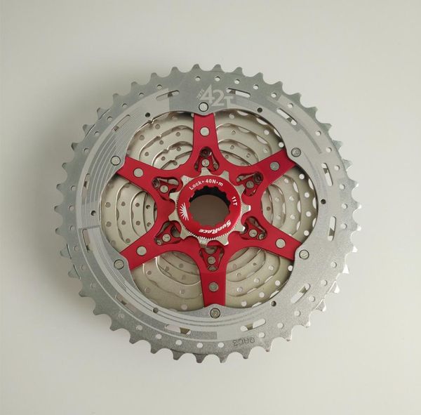 Ruota per biciclette Sunrace 10 velocità Mountain Bicycle Cassette Tool MTB Flywheel Bike Parti 1140T 1142T3046028