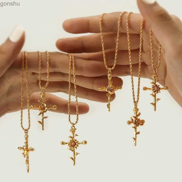 Подвесные ожерелья на день рождения цветок ламинированные в форме сердца ожерелье в форме подвесного ожерелья вручную 18 тыс. Золотого колье с золотым золотом