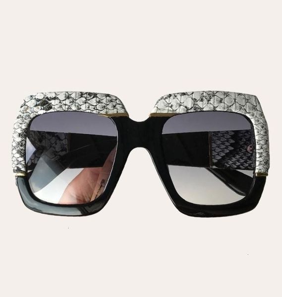 02 Designer billiger Brillen Snakeskin Design für Männer und Frauenquadrat -Sattel -Sattelmarken Sonnenbrillen Männer039s Sonnenbrille1601562