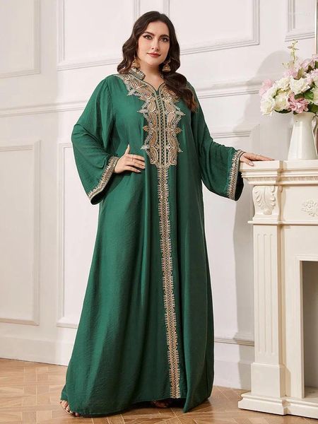 Этническая одежда Марокко Kaftan Plus Size Женская вышивка Maxi платье Dubai abaya Turkey Rab