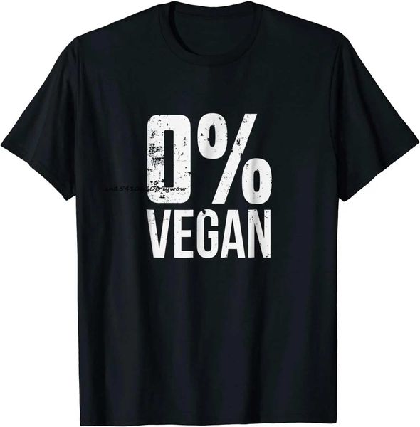 Herren-T-Shirts null Prozent veganer lustiger BBQ Carnivore Fleischfresser T-Shirt Top T-Shirts für Männer Drucken von Tops Hemden übergroße Cosie Cotton T240425