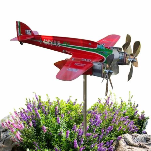 Decorações decoração de jardim de metal aeronaves de aeronaves de jardim ao ar livre metal