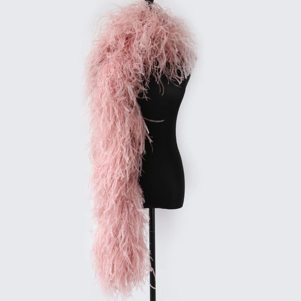 STRICH FEATHER BOA Vintage 6 8 10 15 20 PLY 150 cm Lunghezza naturale Feat di scialle di struzzo Naturale Trigio per decorazioni per abbigliamento da costume 240417