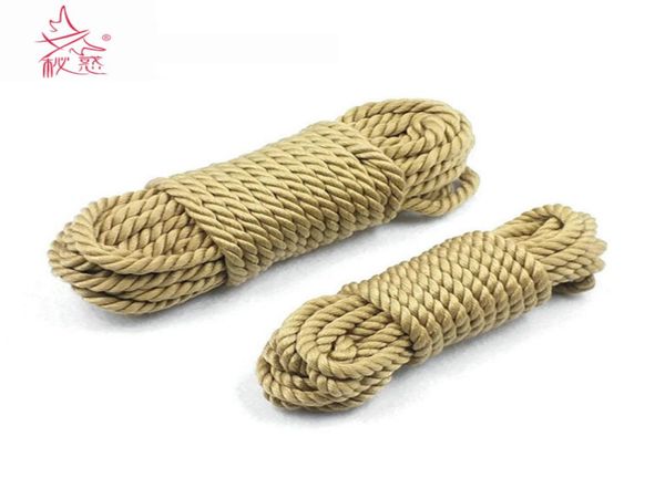 Yeni yumuşak sahte jüt pamuk shibari esaret ipi fetiş 5m 10m slave bdsm sınırlamalar çiftler için erotik 2107221533361