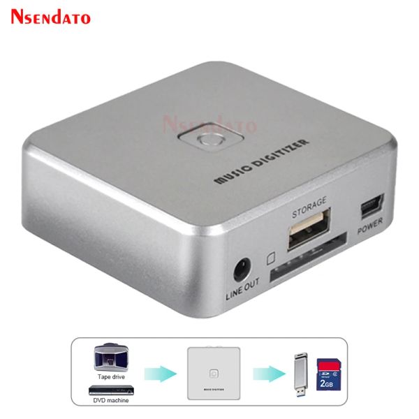 Cards ezcap241 Capture Recorder Audio Card Music Digitizer 3,5mm 2 RCA no LP DVD Cassette Player to SD Card USB Flash Disk mp3