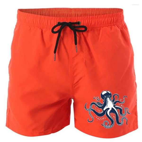 Shorts masculinos nando de verão de octopus praia Sexy Low Rise Breathable Surfing Secagem rápida