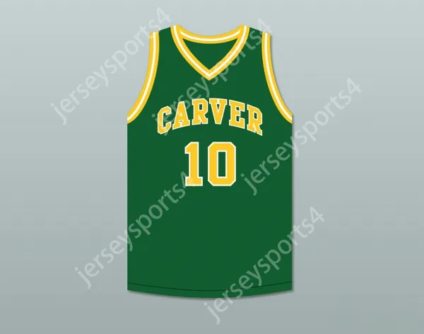 Custom Name Nome Mens Juventude/Crianças Tim Hardaway 10 Carver Academia Militar Challengers Green Basketball Jersey 1 Top Stitched S-6xl