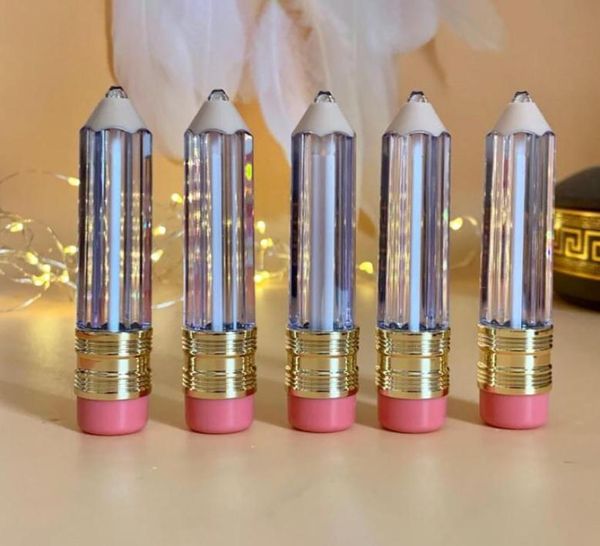 5 ml leerer Lipglossrohrbehälter Clear Lippenbalsam Röhrchen Bleistiftform Lippenstift nachfüllbare Flaschen Fläschchen Mini Probenbehälter DIY5311811