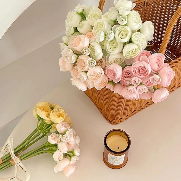 Simulazione decorativa simulazione Peonia bouquet peonies fiore finto artificiale artificiale fai da te tavolo da matrimonio decorazioni centrali