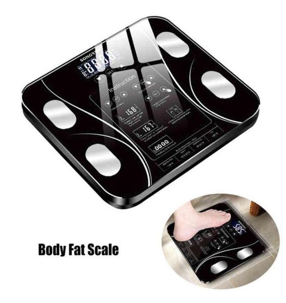 Body Fett Scales Intelligente elektronische Gewichtsskala hoher Präzision Digitaler BMI -Skala Wassermasse Gesundheitsanalysator Monitor H12291614056