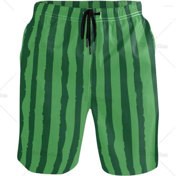 Shorts Shorts Stripes Stripes Green Beach Summer Swim Trunks Sports che corre in costume da bagno con fodera in rete e tasca