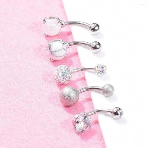 Cluster Ringe Frauen Ring Piercing Body Geschenke Knopf Bauch 4pcs/Set Navel Schmuckzubehör