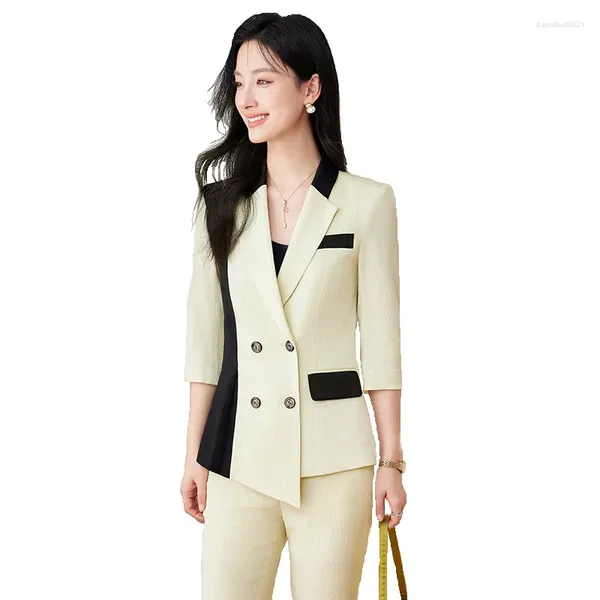 Pantaloni da donna a due pezzi novità da donna formale abiti da lavoro e giacche ricoprono la donna professionale da donna da ufficio indossare blazer