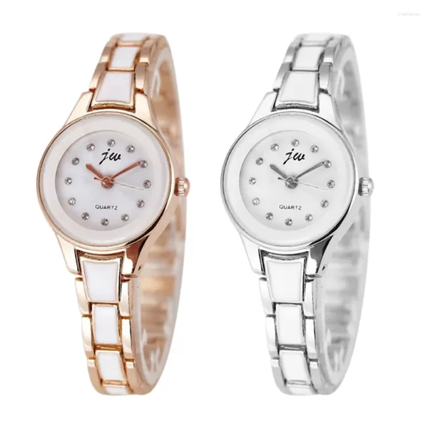 Relógios de pulso Moda mulher feminino assista a aço inoxidável à prova d'água Small Dial Dial Analog Watch para o trabalho de viagem para presentes compras