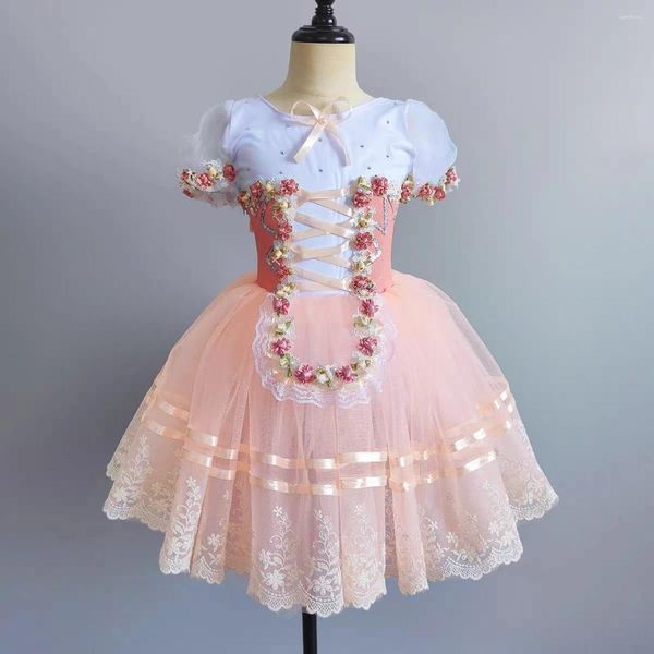 Bühnenbekleidung Mädchen Ballett Langes Kleid Kinder Giselle Performance Team Tanzwettbewerb von Gabriella