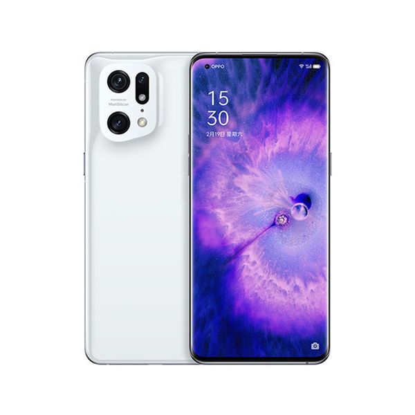 Oppo Find X5 Pro Snapdragon 5G Tela celular Tela impressão digital 6,7 polegadas AMOLED 120HZ 50.0MP Câmera 80W Carregador 5000mAh Telefone usado