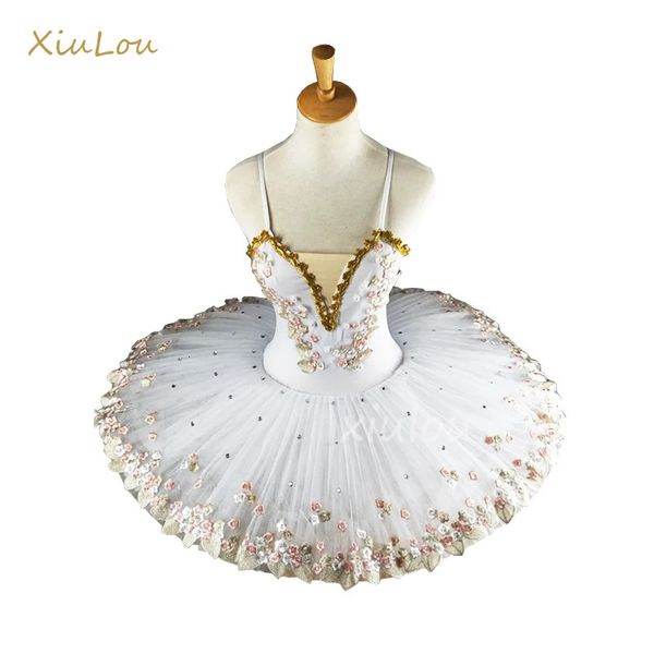 White Professional Ballerina Ballet Tutu para crianças crianças crianças meninas adultos panqueca Tutu Dance Fantas