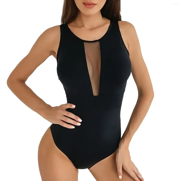 Mulheres femininas de roupas de banho dianteiras sobre roupas de banho Hollow Bathing Suits Monokinis lantejini