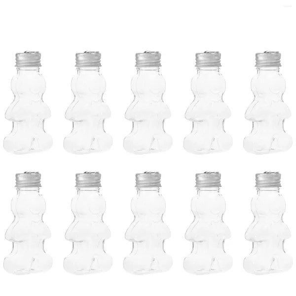 Vasen 10 Stcs Weihnachtsflaschen Wasser Milch Tee Anhänger Dekorative Getränkeflaschen tragbare Aluminiumdichtungssaftbehälter