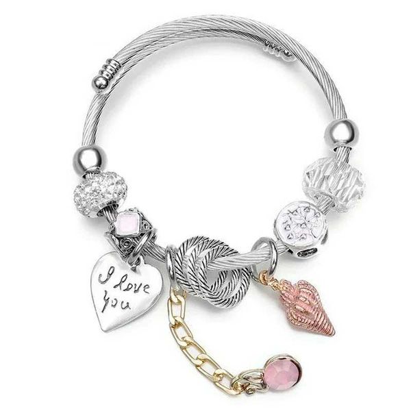 Braccialetti nuziali in metallo alla moda versatile palla rotonda perle love accessori a sospensione Temperamento regalo braccialetti regalo