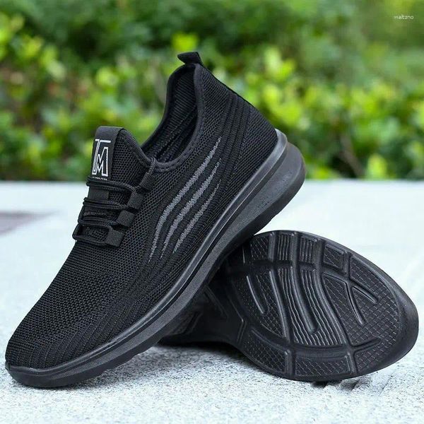 Sapatos casuais 2024 Old Beijing Ploth Men Primavera/Verão Anti -Slip Work Sports respirável