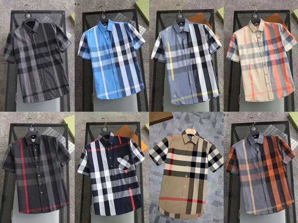 Brand Mash Designer Classic Plaid's Business Casual T-shirt Trend Women's Fashion Trend Shirt a strisce a strisce a quadri rapida