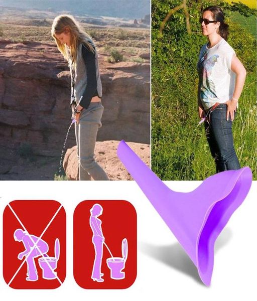 Outdoor Neues Design Frauen Urinal Travel Camping Weiches Silikon -Wasserlassen Gerät Stand up Pee weibliche Urinaltoilettengerät4279092