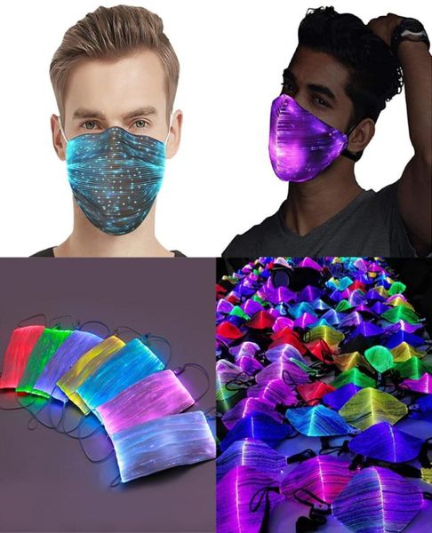 Maschera luminosa di Halloween con filtro PM25 7 colori maschere a led per la festa di Natale Masquerade Masquerade Rave Mask6513043