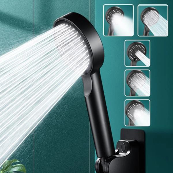 Defina o chuveiro de alta pressão, 5 modos de chuveiros ajustáveis com bicos de spray de salpô de água de mangueira Acessórios para banheiros