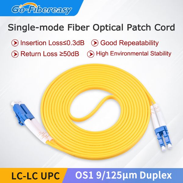 5 pcs Cavo in fibra ottica Modalità singola duplex LC-LC Cord Patch 0,3M, 1M, 2m, 3m, 5m, 10 m Polish UPC 2,0 mm, 3,0 mm Patch fibre ottico