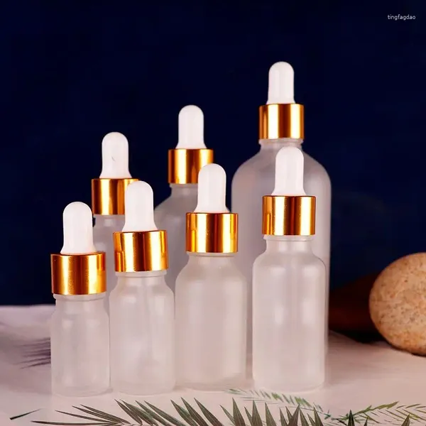Speicherflaschen Yuxi Frosted Glaskleber Droper Flasche Dichtungsprobe kosmetisch leer