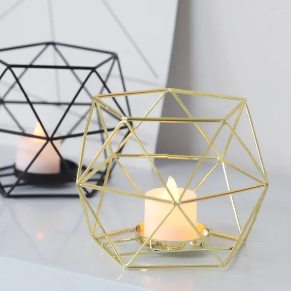 Kerzenhalter nordische Eisenkunst Geometrie hohl Candlestick Tischdekoration Einfachheit Haushalt kreative Basis moderne einfache Atmosphäre