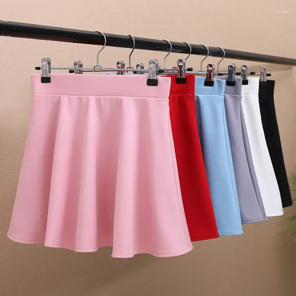 Röcke Frauenrock mit Shorts Pink Korean Summer Kleidung Faldas Para Mujere weiße Tennis Sportliche Mini -Schule Uniform für Mädchen