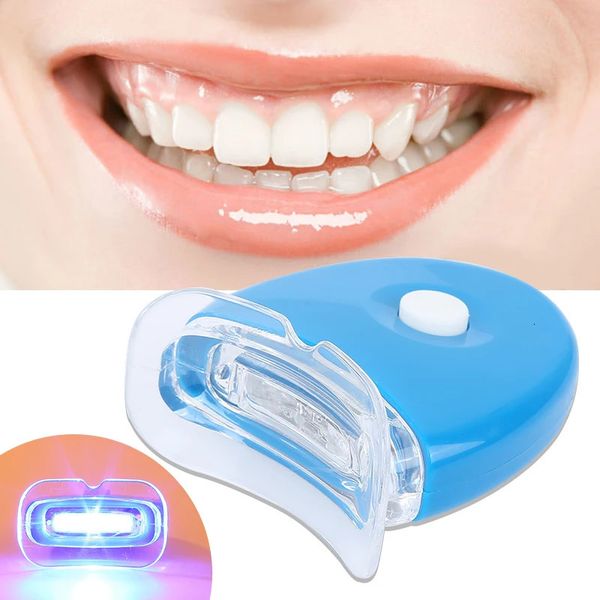 Dentes Whitener LED dentes leves clarear a luz azul UV Lâmpada de laser ferramenta de dente beleza sem sensibilidade Bateria de bateria 240429