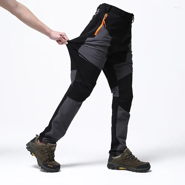 Herrenhosen Sommer Casual Stretch Männer tragen resistente wasserdichte schnelle, trocken elastische leichte Bergcamping-Wanderungen Anti-UV-Hosen