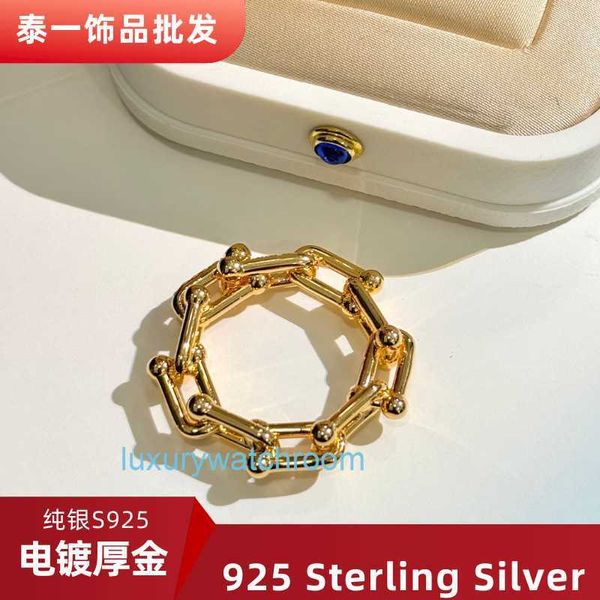 Women Band Tiifeniy Ring Jewelry 925 Sterling Silver che tira la serie Hard Loop Hard Loop Classic with Diamonds