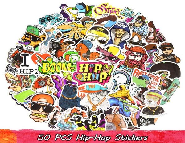 50 PCS Cool Graffiti Hiphop Setes impermeáveis para adolescentes para adolescentes para capacetes DIY Skateboards Motorcycles Laptops Luggag5472194