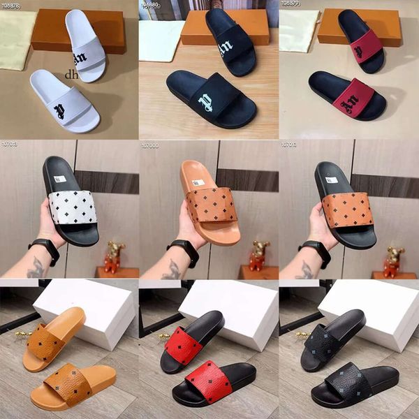 Designer Summer Slifors Women Mens Sandal Leather Flat Slide Lady Beach Flip Flop Casual Slipper Shoes with Box 35-45 84