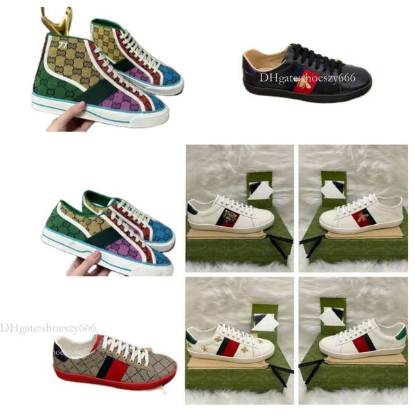 Damen Herren 1977s Schuhe Biene Ace Sneakers Low Casual Schuh mit Kisten Sporttrainers Designer Tiger Sticked Black White Green Stripes Jogging Wonderful Zapato 12