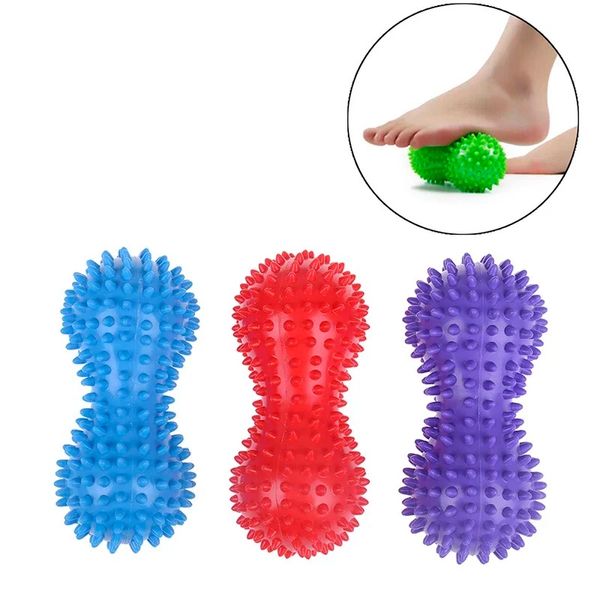 1pc Erdnussform Massage Sport Fitness Ball langlebiger PVC Stress Relief Körper Handfuß Spiky Massager Trigger Point Fußschmerzen